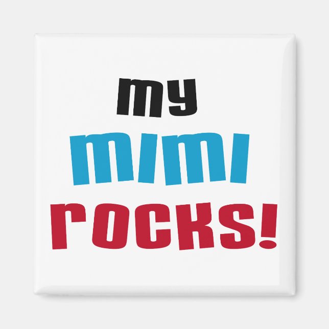 Imã Minhas camisetas e presentes do Mimi Rocks (Frente)