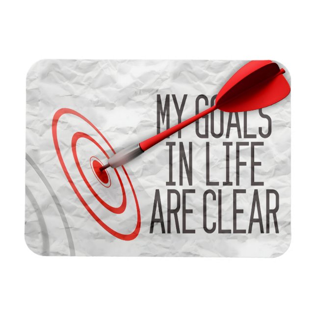 Ímã "Minhas metas são claras" Flexi de afirmação de mo (Horizontal)