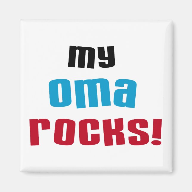 Imã Minhas T-shirts e presentes de Oma Rocks (Frente)