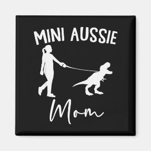 Imã Mini Aussie Mãe Cachorro Australian Shepherd Dinos