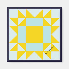 Imã Mini Barn Quilt Arizona Star