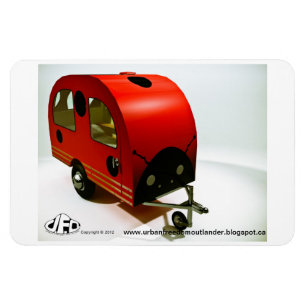Ímã Mini Bike Camper Ladybug estilo Premium Magnet