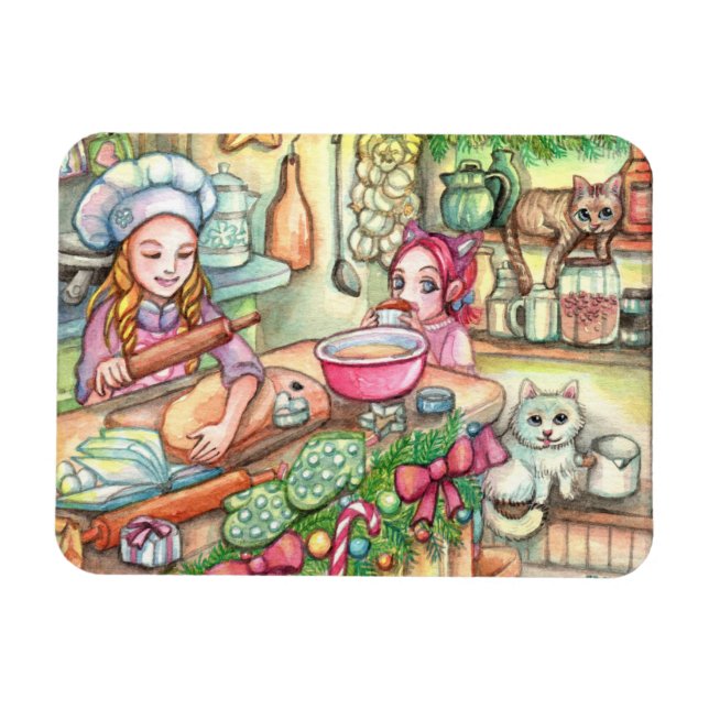 Ímã Mini Chef na Cozinha (Horizontal)