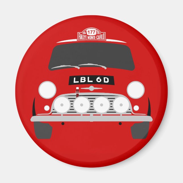 Imã Mini Cooper S. Clássica de Monte Carlo (Frente)