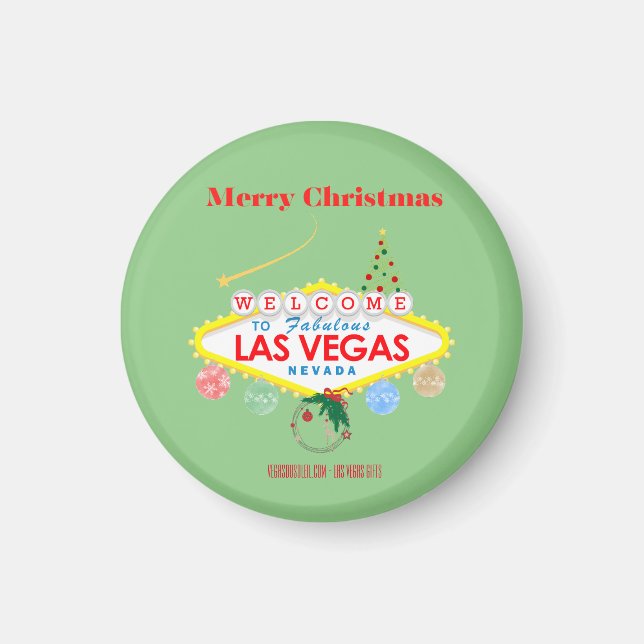 Imã Mini Magnet de Natal de Las Vegas (Frente)