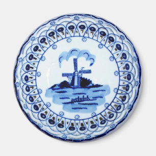 Imã Mini placa de Delft da arte
