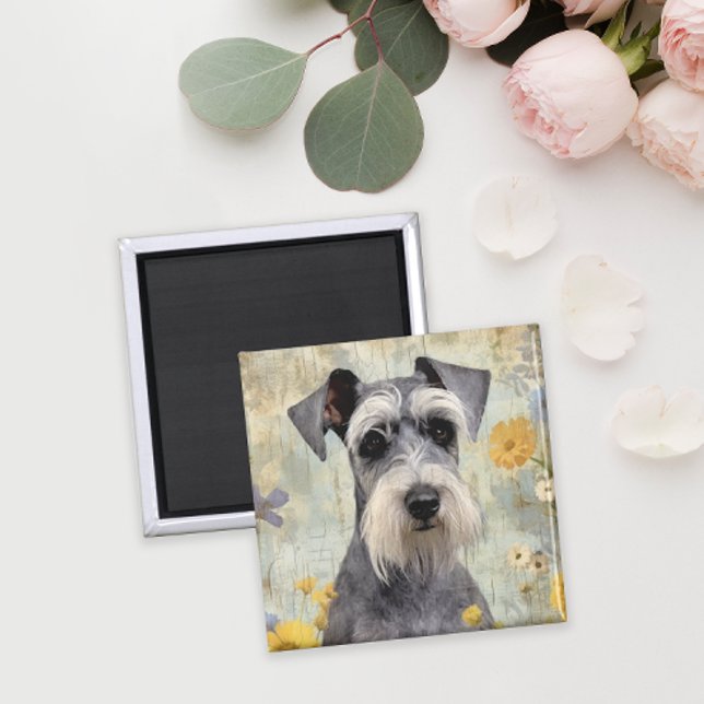 Imã Mini Schnauzer (Add some cuteness to your day with this pretty Schnauzer magnet.)