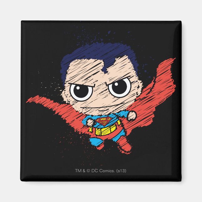 Imã Mini Superman Sketch (Frente)