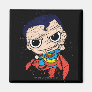 Imã Mini Superman Sketch - Voando