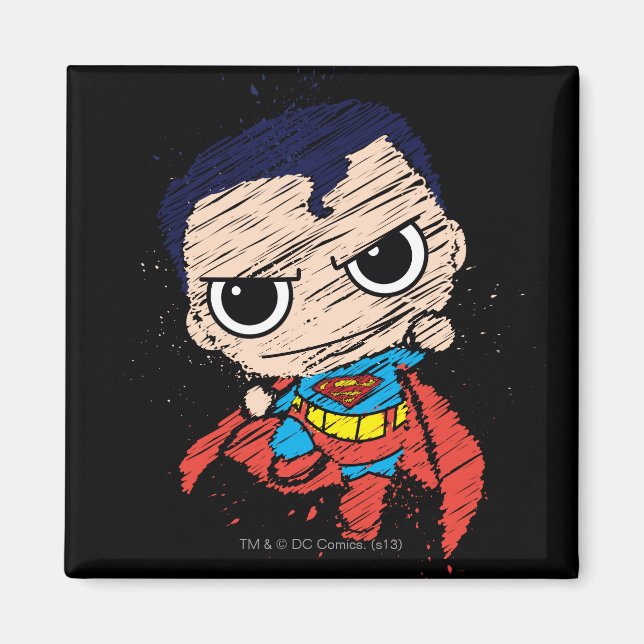 Imã Mini Superman Sketch - Voando (Frente)