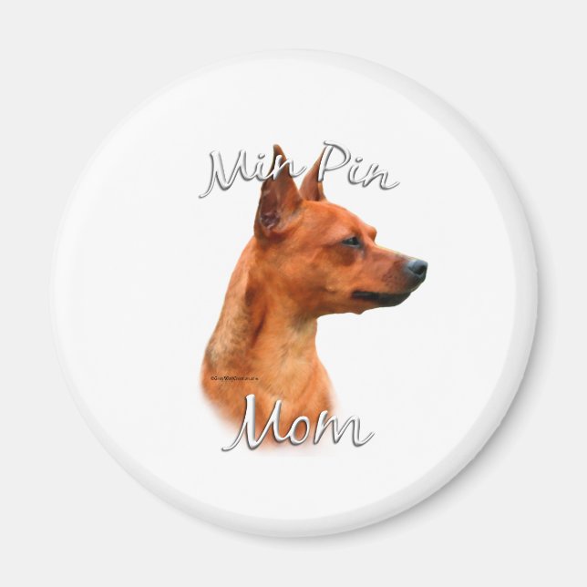Imã Miniatura Pinscher (ferrugem) Mãe 2 (Frente)