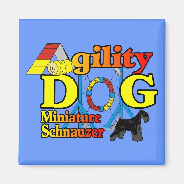 Imã Miniatura_Schnauzer_Agilidade (Frente)