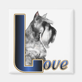 Imã Miniatura Schnauzer LOVE
