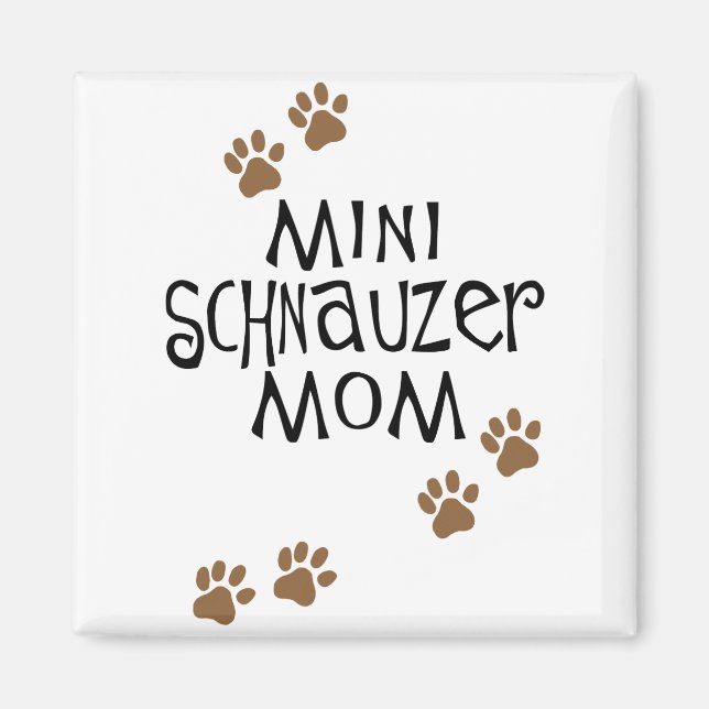 Imã Miniatura Schnauzer Mãe (Frente)