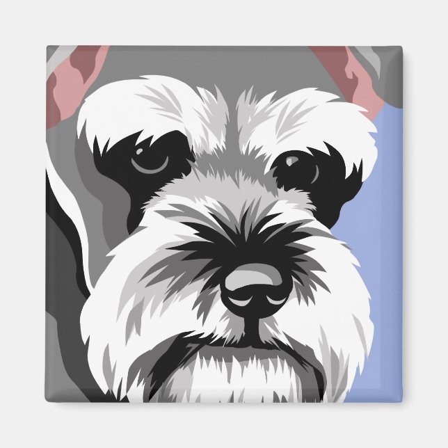 Imã Miniatura Schnauzer Magnets (Frente)