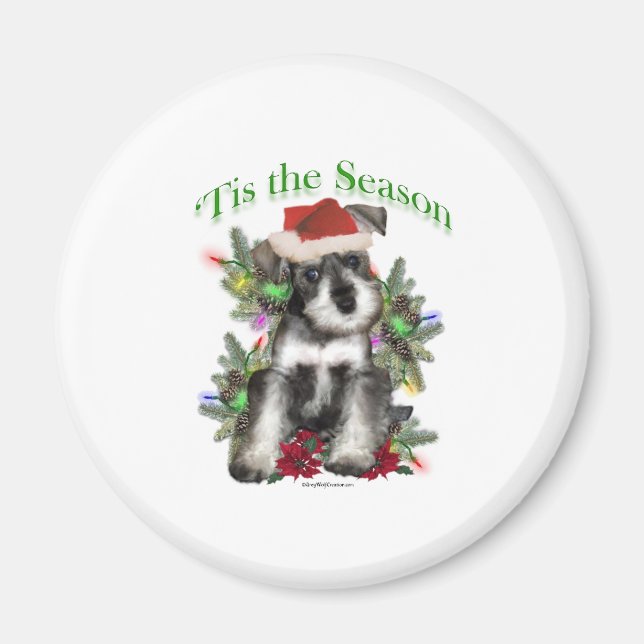 Imã Miniatura Schnauzer "Tis (Frente)