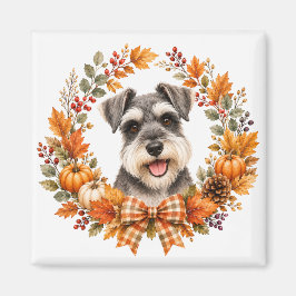 Imã Miniature Schnauzer Outono