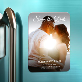 Ímã Mínima Trendy Replace Photo Save The Date Card