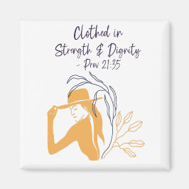 Imã Mínima Vestida Em Forte Boho Woman Lineart