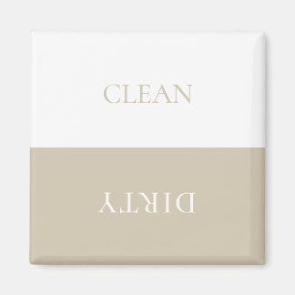 Imã Minimal Clean Dirty Dishwasher Sign Magnet