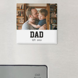Imã Minimal Dad Established Father's Day Gift Magnet