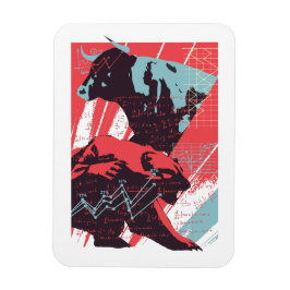 Ímã Minimal Stock Market Bull Bear Chart