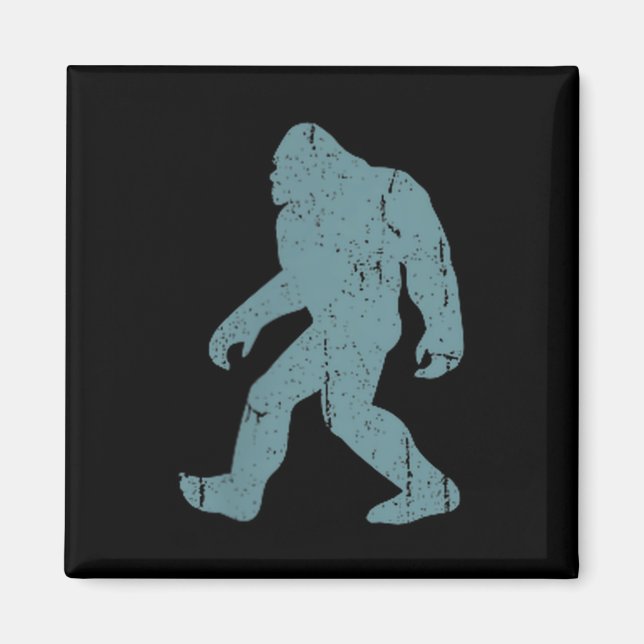 Imã Minimalist Bigfoot Cket Logo Sasquatch Cryptid Coo (Frente)
