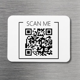 Ímã Minimalist QR Code Scan Me Business