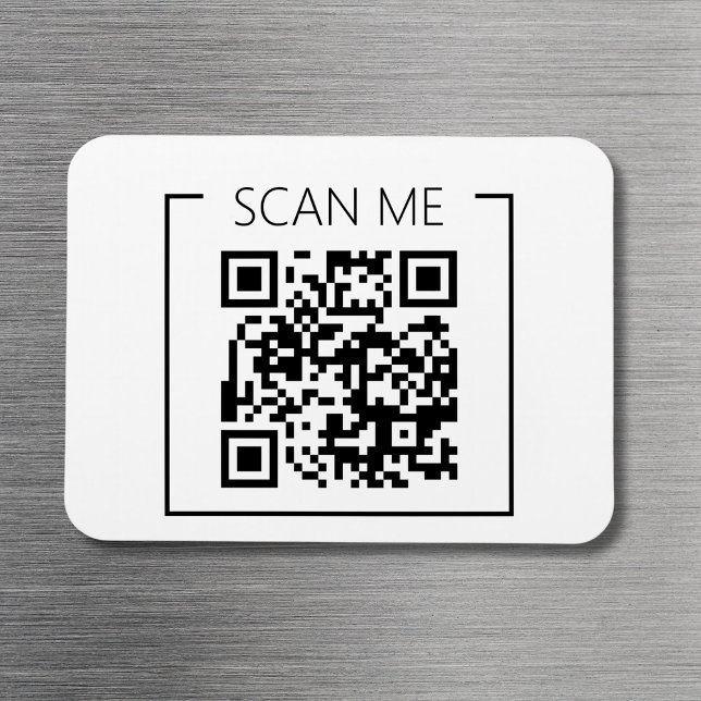 Ímã Minimalist QR Code Scan Me Business (Criador carregado)