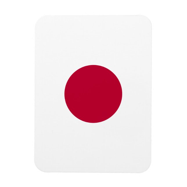 Ímã Minimalist Red Circle Design Spiral (Vertical)