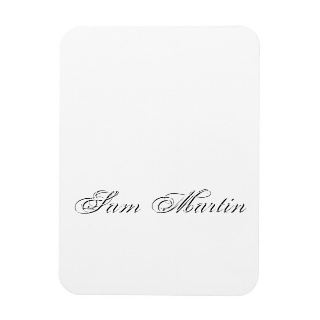 Ímã Minimalist Script Lovely 3d Monogram (Vertical)