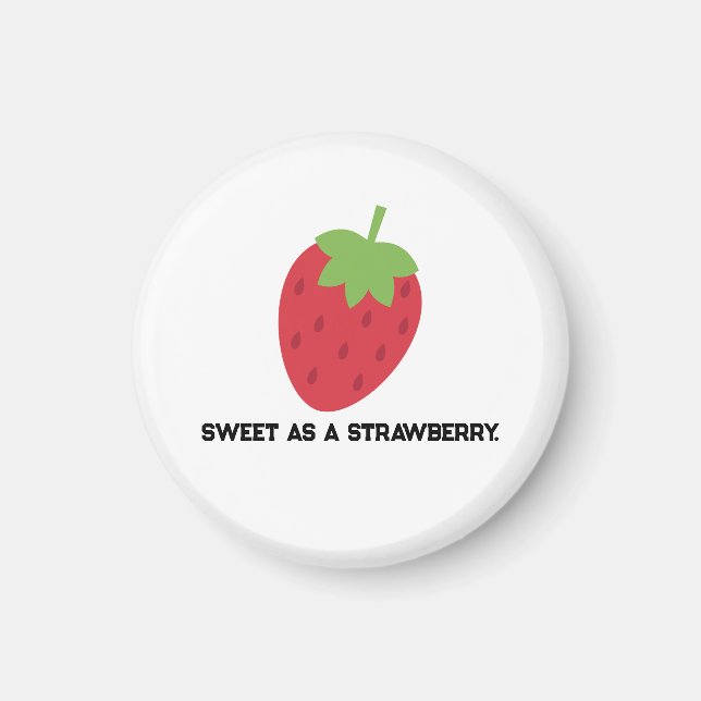 Imã Minimalist sweet strawberry Magnet  (Frente)