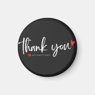 Imã Minimalist Thank You Heart Magnet