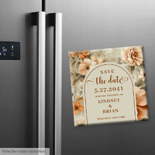 Imã Minimalista Boho Terracota Bege Sage Salva Data