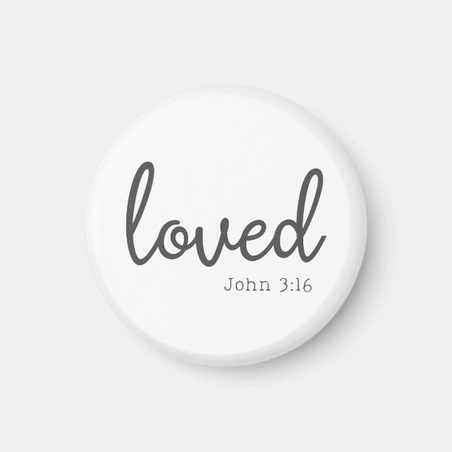 Imã Minimalista João 3:16 amor (Frente)