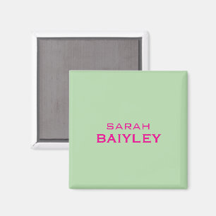 Imã Minimalista nome personalizado moderno