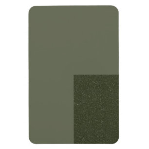 Ímã Minimalista Verde Musgo Com Acento Inferior