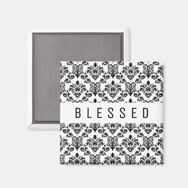 Imã Mínimo BESSED, floral preto (Front/Back)