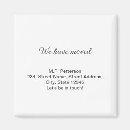 Imã mínimo cinza nós nos mudamos adicionar nome endere