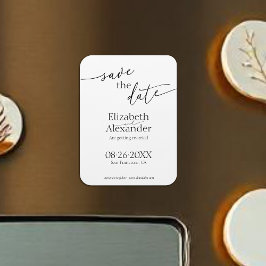 Ímã Mínimo de Rico de Script Preto e Branco Salvar a D