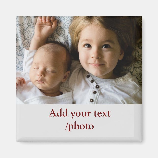Imã Mínimo simples ADICIONAR O TEXTO FOTOGRÁFICO NATAL (Frente)