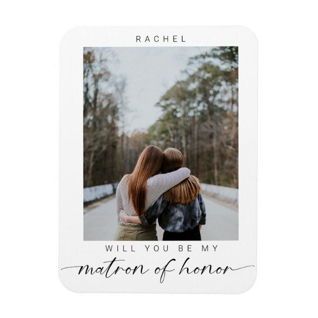 Ímã Mínimo Você será minha Matriz de Honra Foto Chic (Vertical)