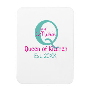 Ímã Mínimos simples cor-de-rosa verde rainha da cozinh