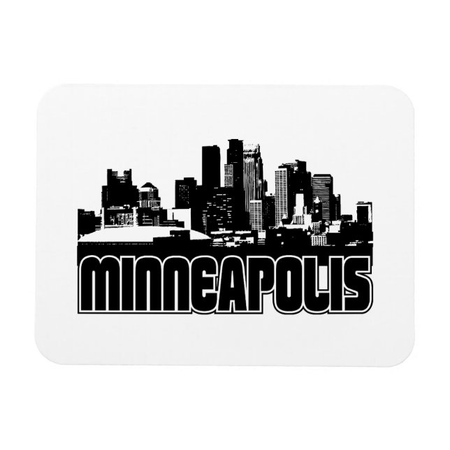 Ímã Minneapolis Skyline (Horizontal)