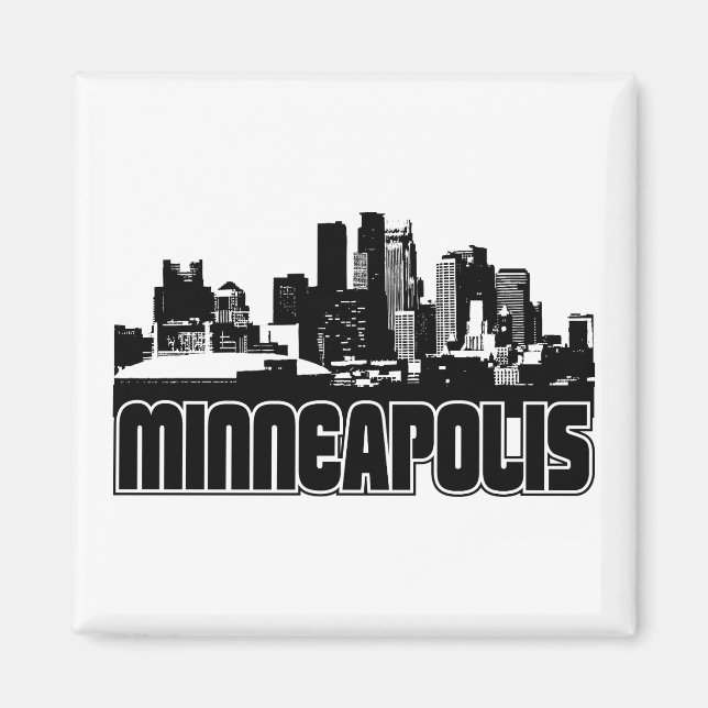 Imã Minneapolis Skyline (Frente)