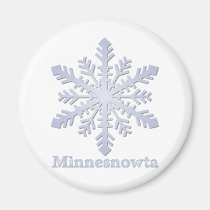 Imã Minnesnowta Blue Snowflake