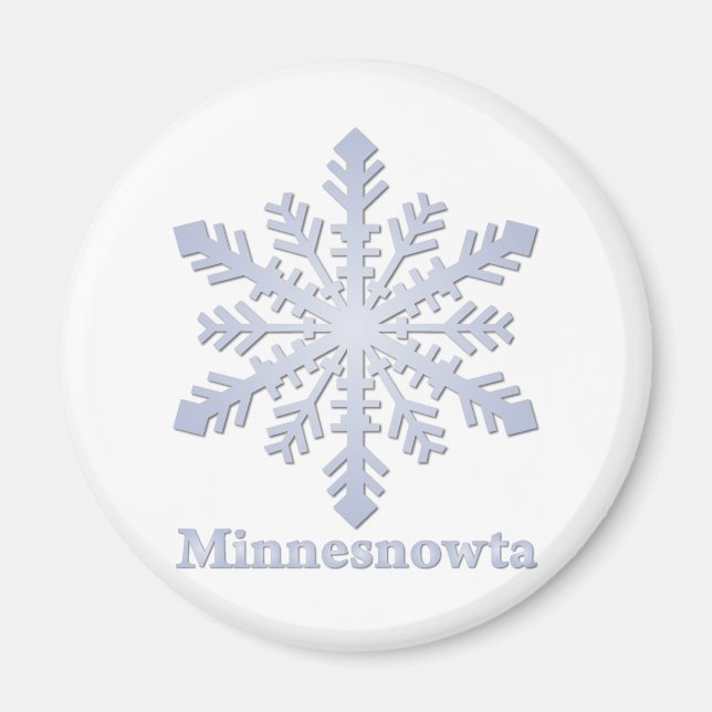 Imã Minnesnowta Blue Snowflake (Frente)