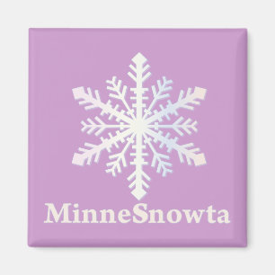 Imã MinneSnowta com Floco de Neve