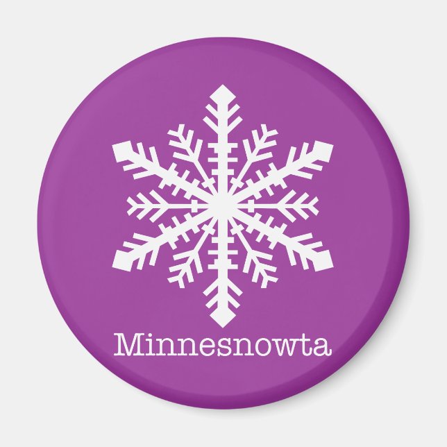 Imã Minnesnowta Snowflake (Frente)