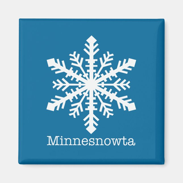 Imã Minnesnowta Snowflake (Frente)
